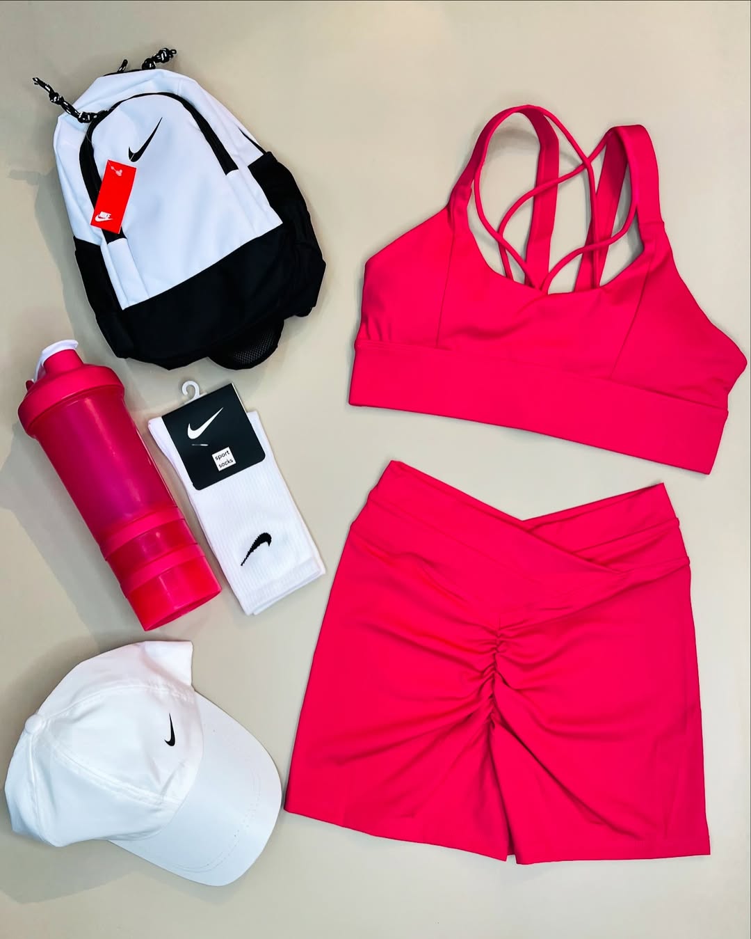 ست نیمتنه شرتک اسپندکس سایز SM/LXL